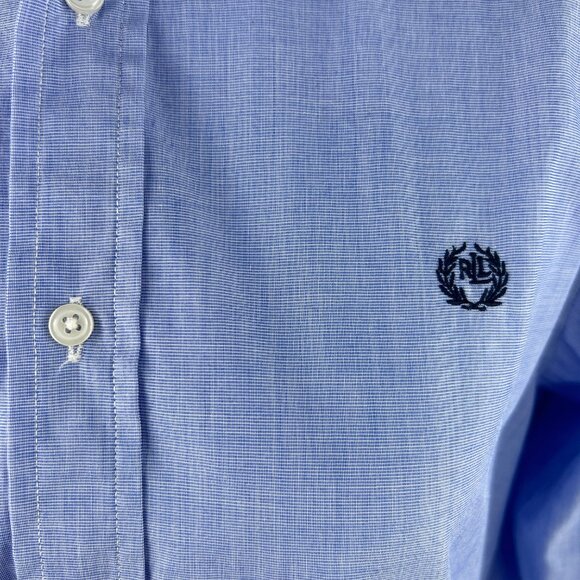 Lauren Ralph Lauren Preppy Blue Button-Up Shirt - Junior 18 / Women XS Small - Picture 4 of 11